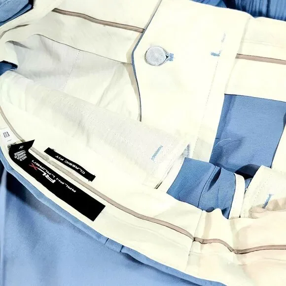 NWT RLX Ralph Lauren Mens Classic Fit Golf Shorts Blue Size 30 Chino Quick Dry - Picture 7 of 13